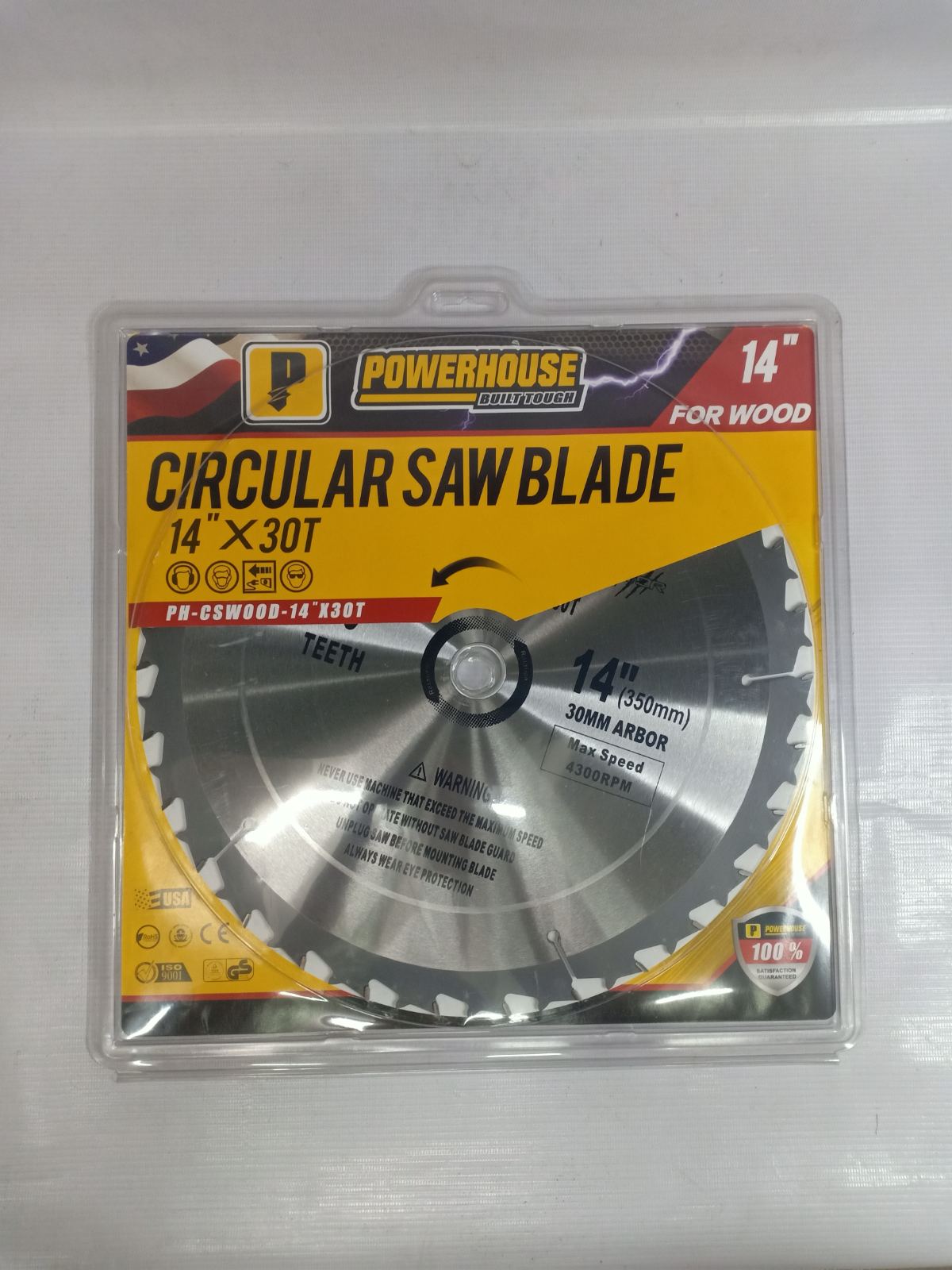 POWERHOUSE PH-CSWOOD-14"X30T Circular Saw Blade 14 inches for Wood 14" x 30T