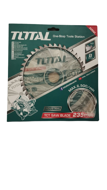 TOTAL TAC231623 Industrial TCT Saw Blade 235mm x 30mm (60T) for Wood Cutting