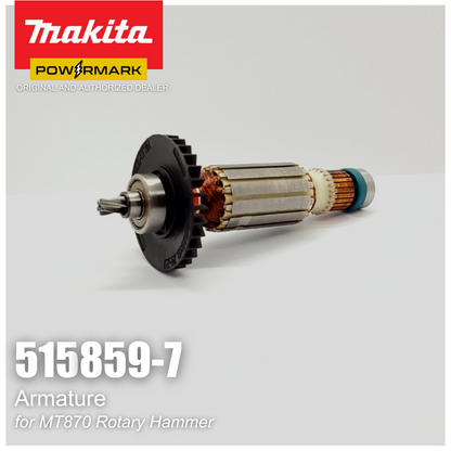 MAKITA 515859-7 Armature for MT870 Rotary Hammer