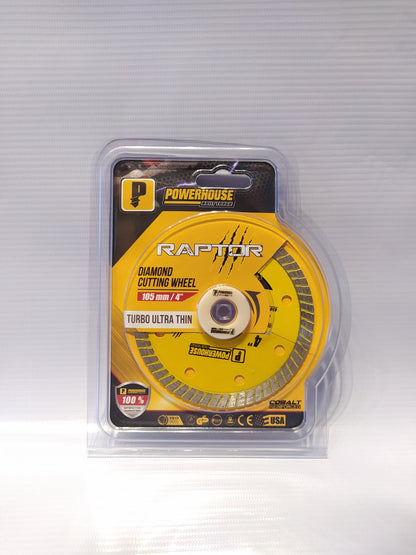 POWERHOUSE Raptor Diamond Cutting Wheel 105mm (Turbo Ultra Thin)