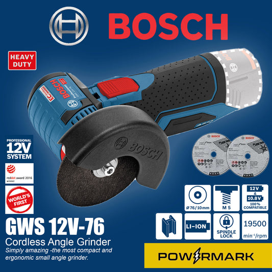 BOSCH GWS 12V-76 Professional Cordless Angle Grinder (Bare Tool)