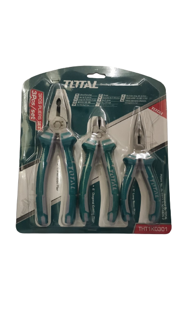 TOTAL THT1K0301 Industrial Pliers Set (3pcs.)