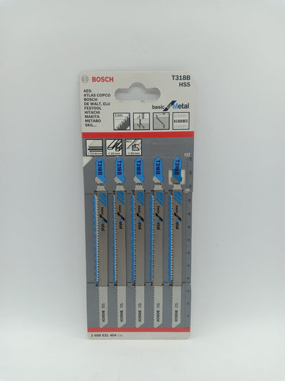 BOSCH 2608631404 T318B HSS Jigsaw Blade Set Basic for Metal