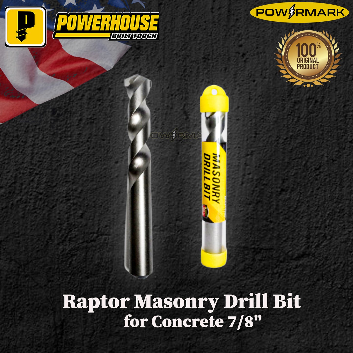 POWERHOUSE  Raptor Masonry Drill Bit for Concrete 7/8"