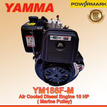 YAMMA YM186F-M Air Cooled Diesel Engine 10 HP ( Marine Pulley)