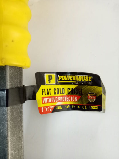 POWERHOUSE Flat Cold Chisel with PVC Protector 1" x 12"