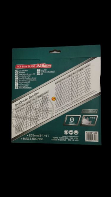 TOTAL TAC231623 Industrial TCT Saw Blade 235mm x 30mm (60T) for Wood Cutting