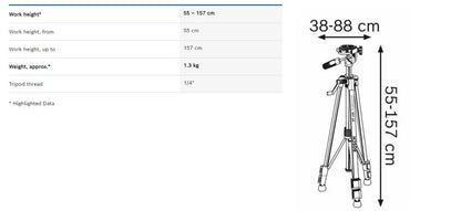 BOSCH BT 150 Building Tripod