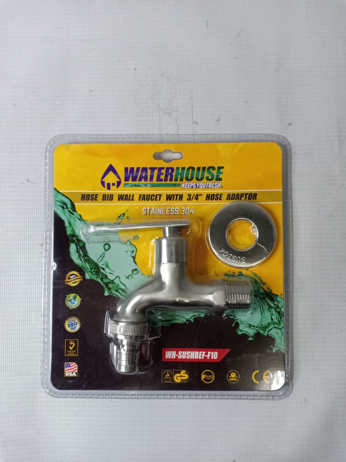 WATERHOUSE WH-SUSHBEF-F10 Hose Bib Wall Sink Faucet