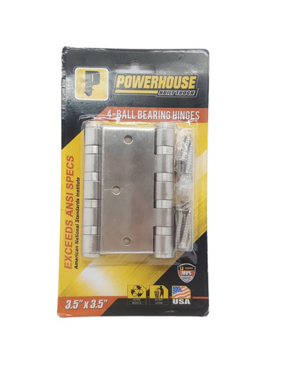 POWERHOUSE 4-Ball Bearing Hinges 3.5" x 3.5