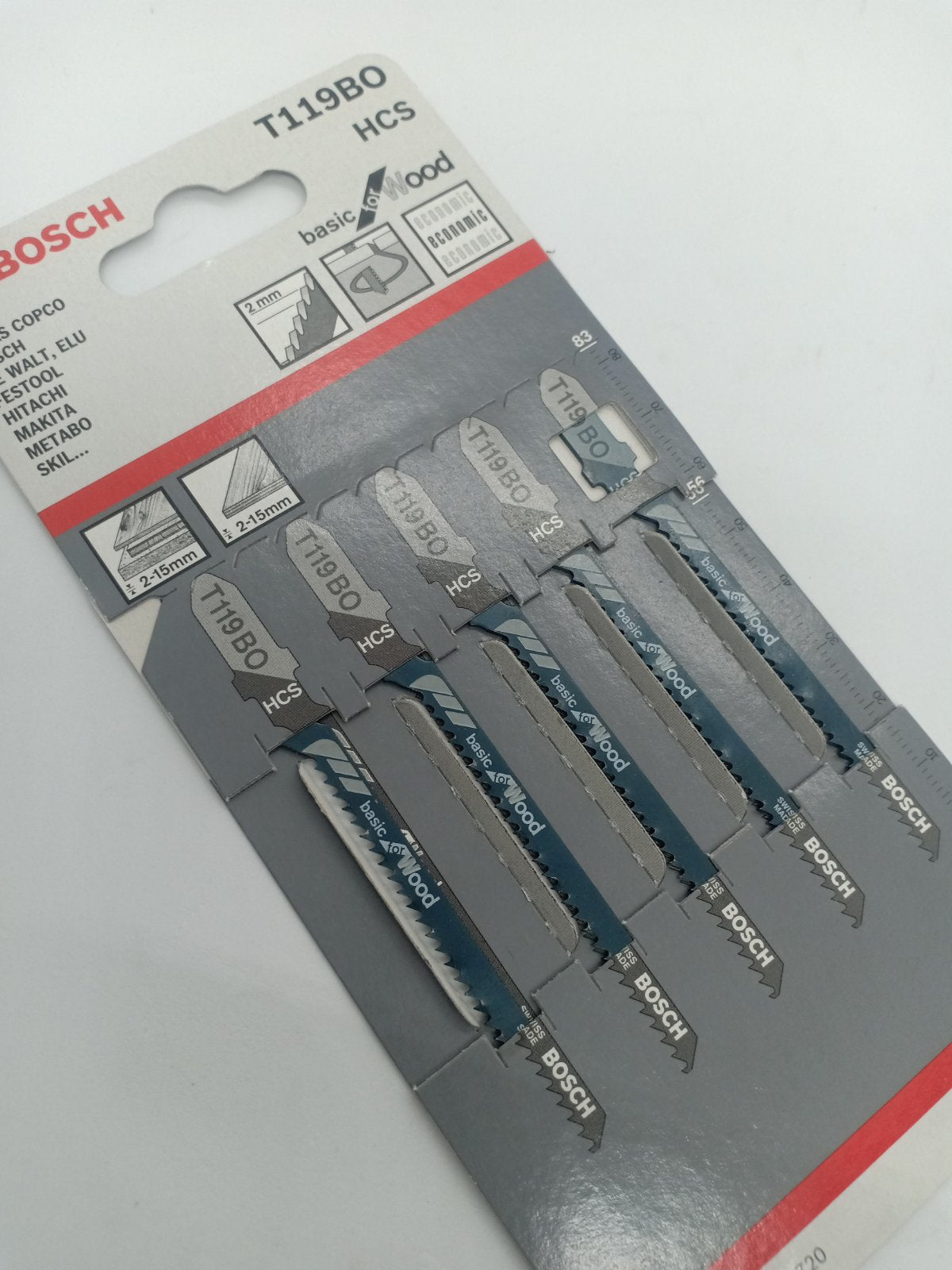 BOSCH 2608630310 T119BO HCS Jigsaw Blade Set Basic for Wood