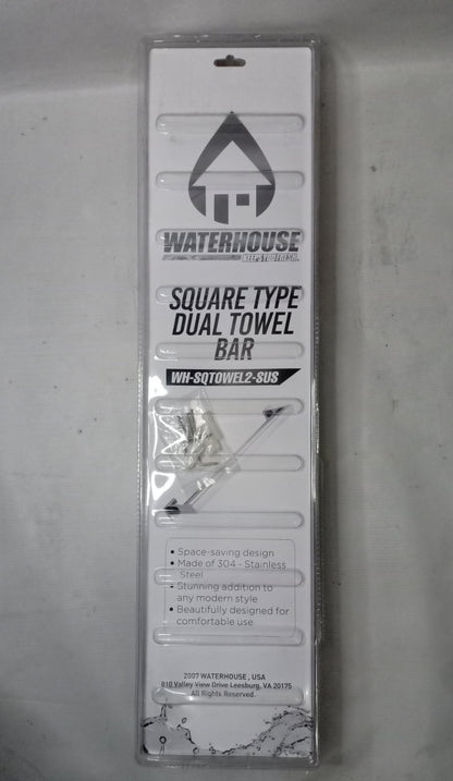 WATERHOUSE WH-SQTOWEL2- SUS Square Type Dual Towel Bar