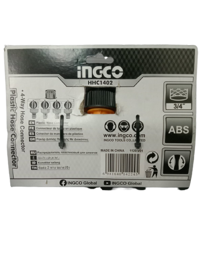 INGCO HHC1402 4-way Plastic Hose Connector