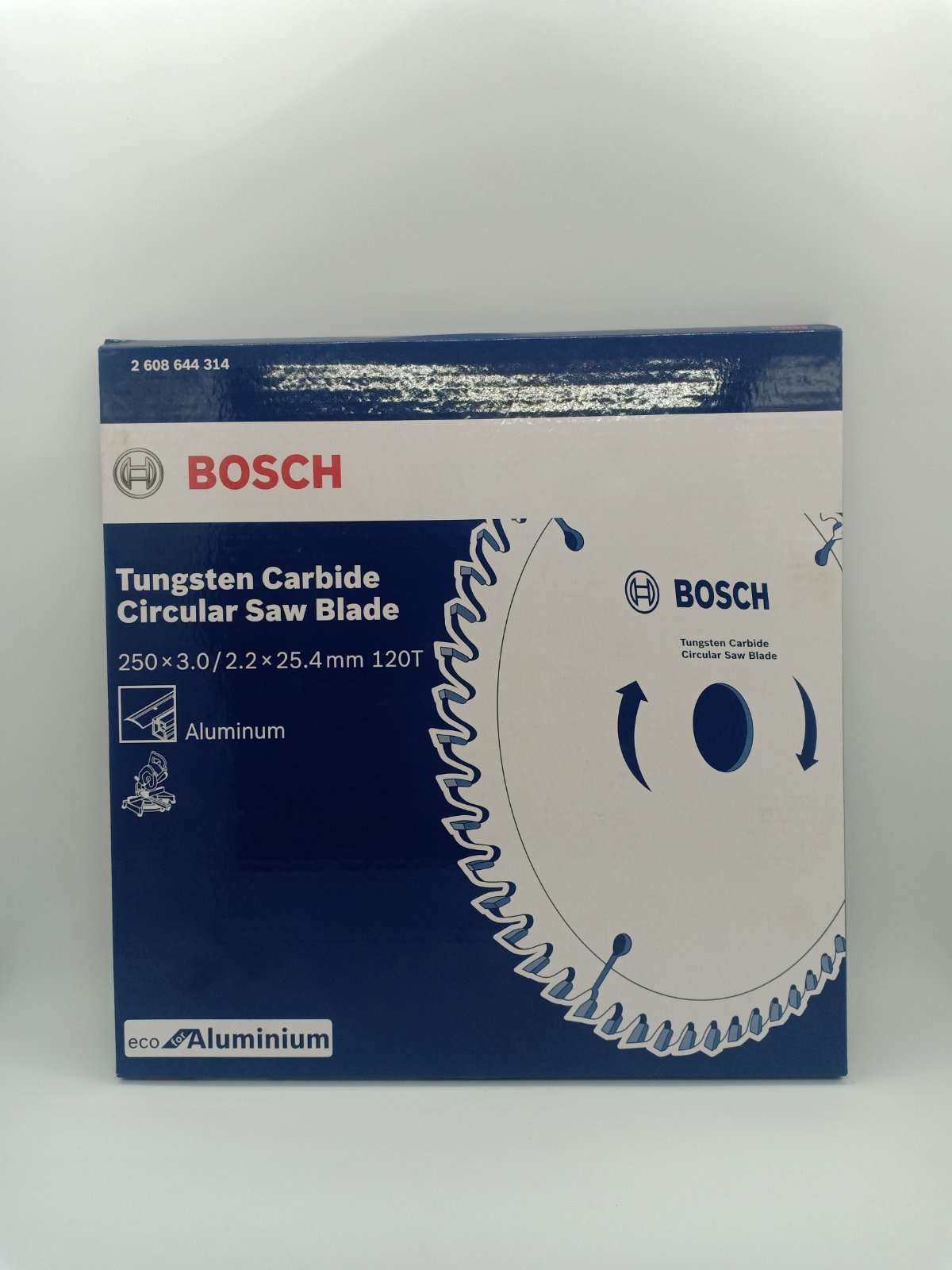 BOSCH 2608644314 Tungsten Carbide Circular Saw Blade for Aluminum 250 x 3.0 / 2.2 x 25.4 mm 120T