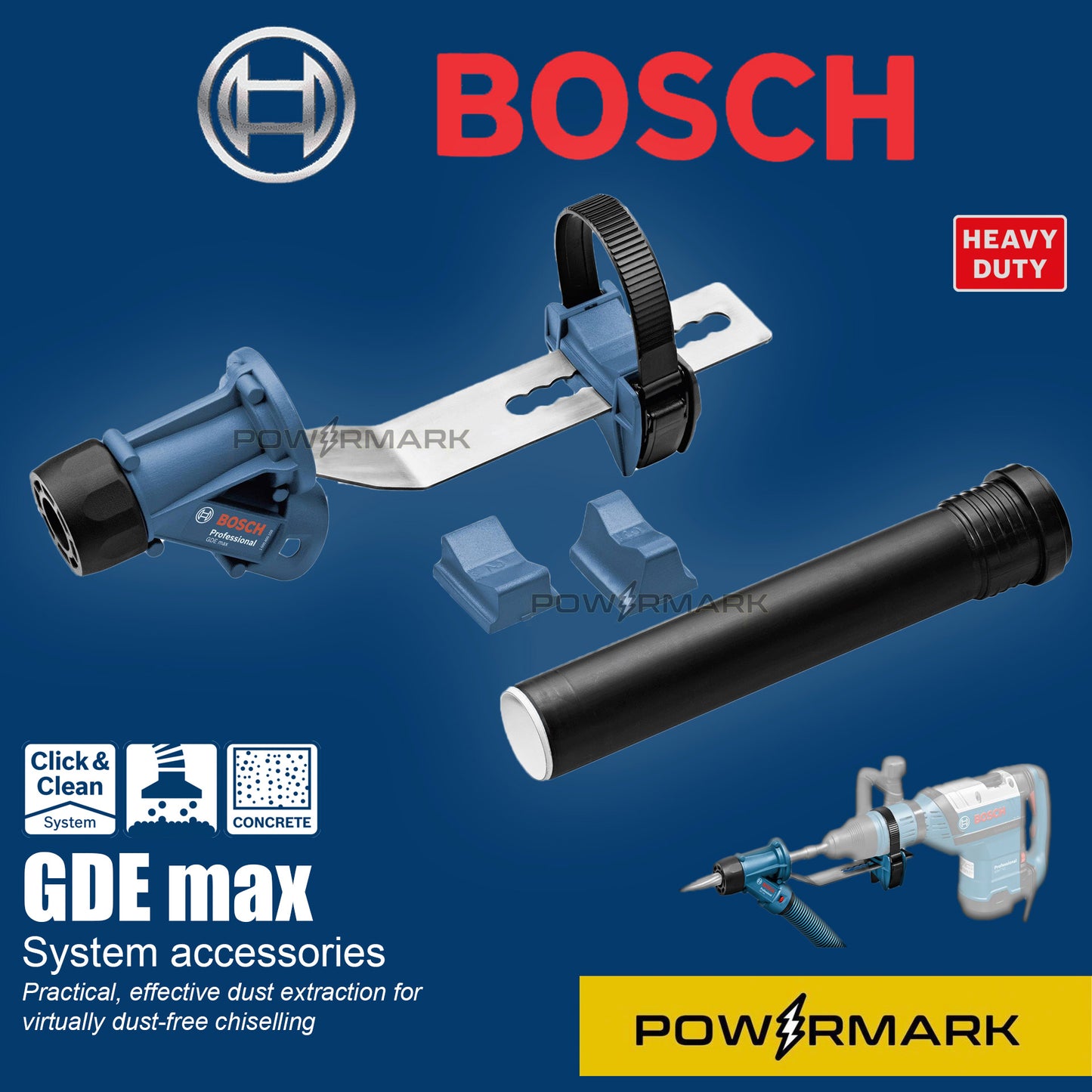 BOSCH GDE MAX Professional Dust Extraction for Demolition Hammers