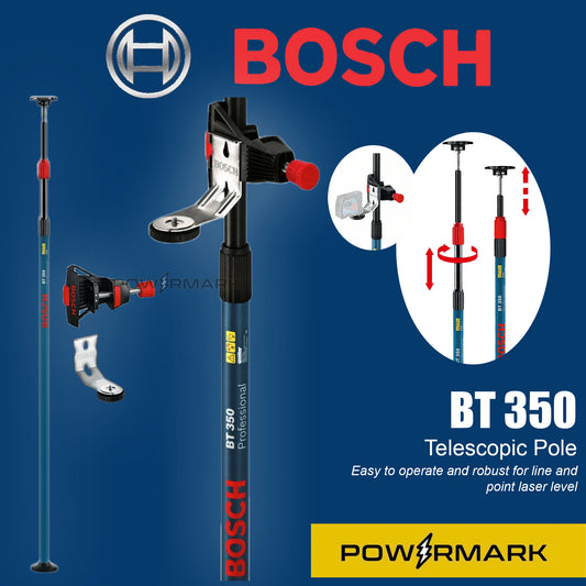 BOSCH BT 350 Professional Telescopic Pole with Built-In Holder for Mounting GLL Line Lasers