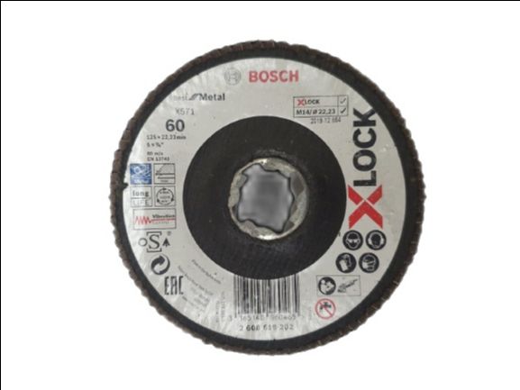 BOSCH 2608619202 X-Lock X751 Best for Metal Flap Disc (Grit 60)