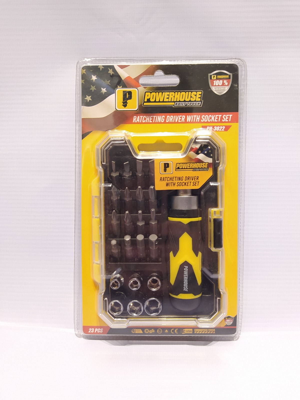 POWERHOUSE PH-3022 Ratcheting Driver with Socket Set 23pcs.