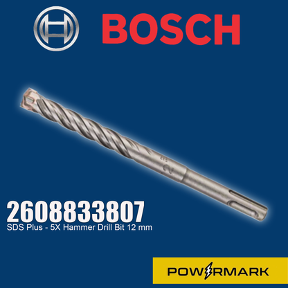 BOSCH 2608833807 SDS Plus - 5X Hammer Drill Bit 12 mm [