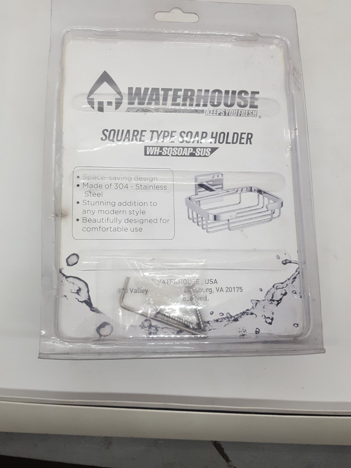 WATERHOUSE WH-SQSOAP-SUS Square Type Soap Holder