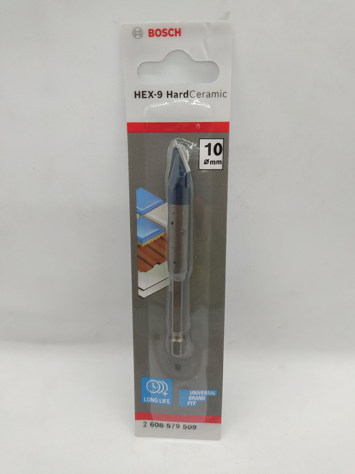 BOSCH 2608579509 Tile Drill Bit HEX-9 HardCer 10X90