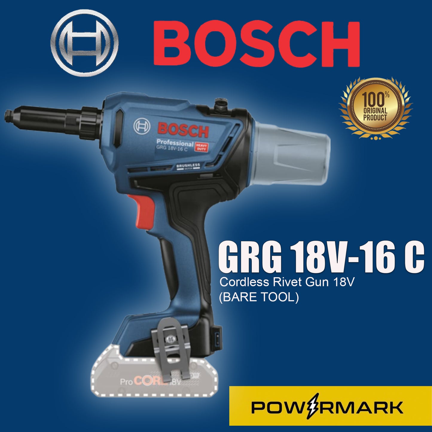 BOSCH GRG 18V-16 C Cordless Rivet Gun 18V (BARE TOOL)