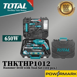 TOTAL THKTHP1012 Hammer Drill 650W with Tool Set (101 pcs.)