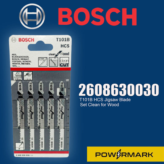 BOSCH 2608630030 T101B HCS Jigsaw Blade Set Clean for Wood