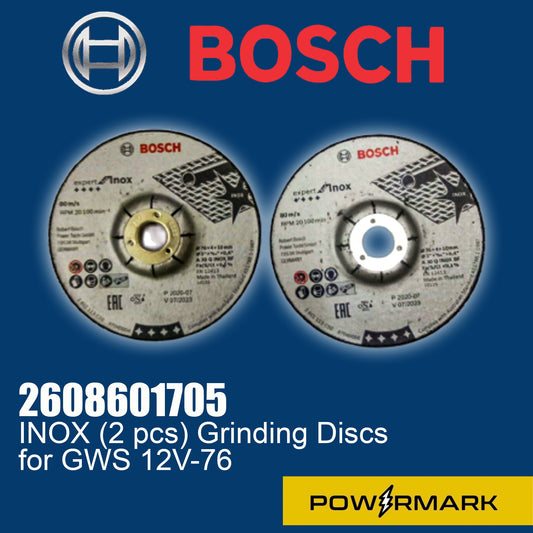 BOSCH 2608601705 INOX (2 pcs) Grinding Discs for GWS 12V-76