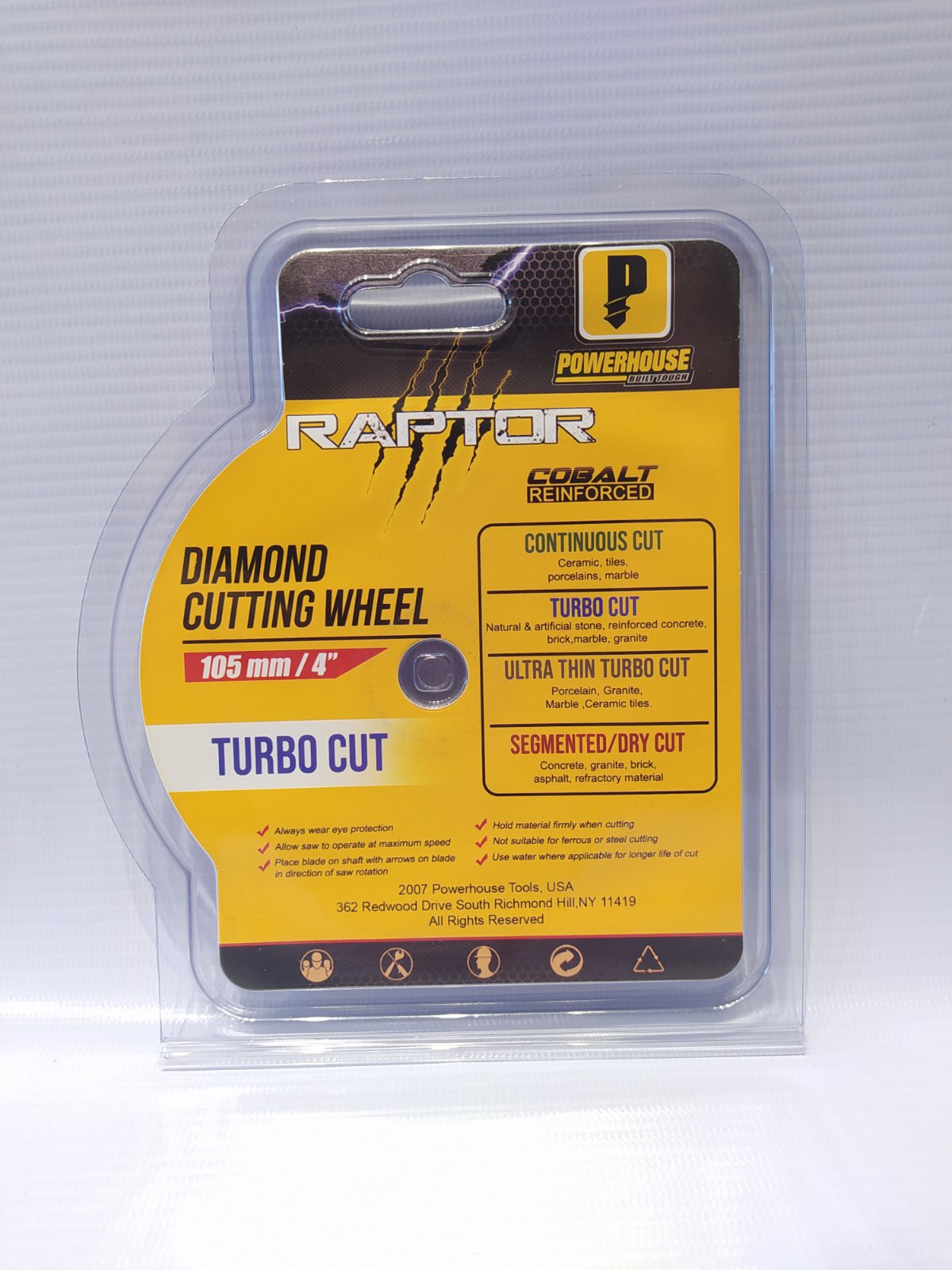 POWERHOUSE Raptor Diamond Cutting Wheel 105mm (Turbo Cut)