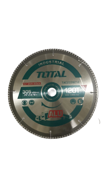 TOTAL TAC2339212 Industrial TCT Saw Blade 305mm x 30mm (120T) for Aluminum Cutting