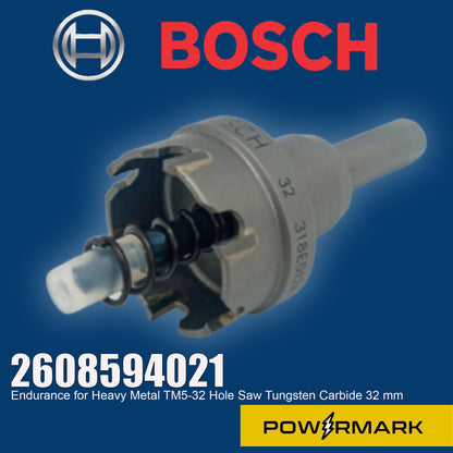 BOSCH 2608594021 Endurance for Heavy Metal TM5-32 Hole Saw Tungsten Carbide 32 mm