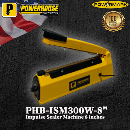 POWERHOUSE PHB-ISM300W-8" Impulse Sealer Machine 8 inches