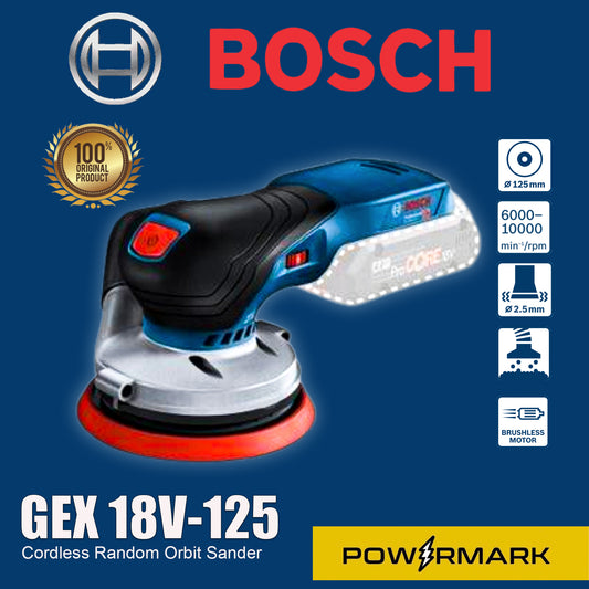 BOSCH GEX 18V-125 Cordless Random Orbit Sander (BARETOOL)