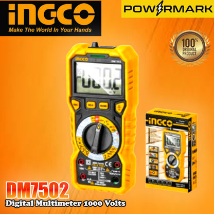 INGCO DM7502 Digital Multimeter 1000 Volts