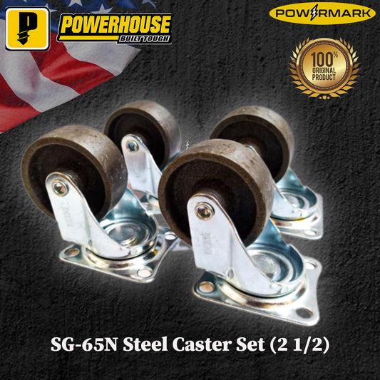 POWERHOUSE SG-65N Steel Caster Set (2 1/2)