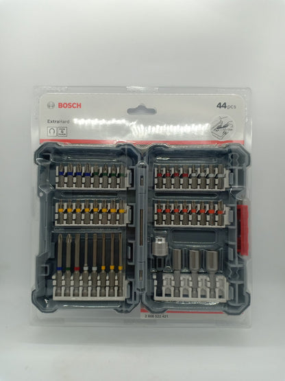 BOSCH 2608522421 ExtraHard Pick and Click Mixed Screwdriver and Nutsetter Bit Set 65 mm, 25 mm (44 pcs.)