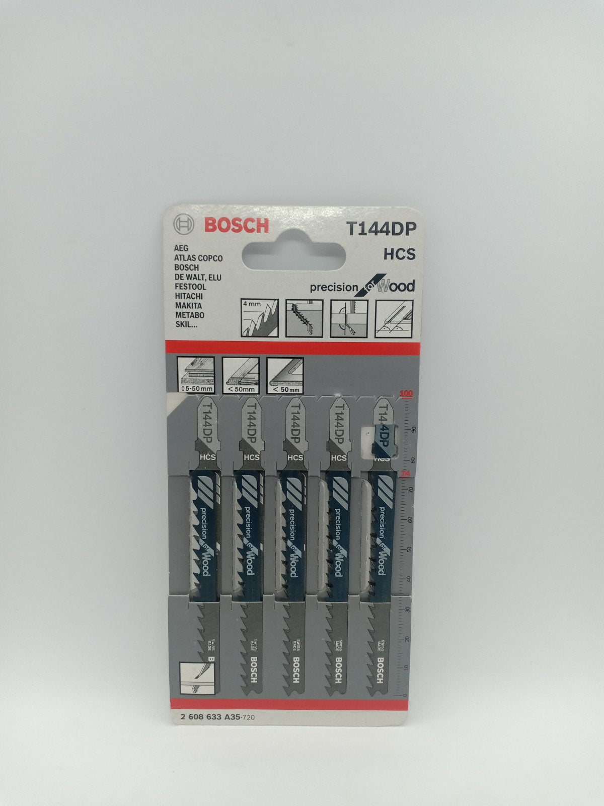 BOSCH 2608633A35 T144DP HCS Jigsaw Blade Set Precision for Wood