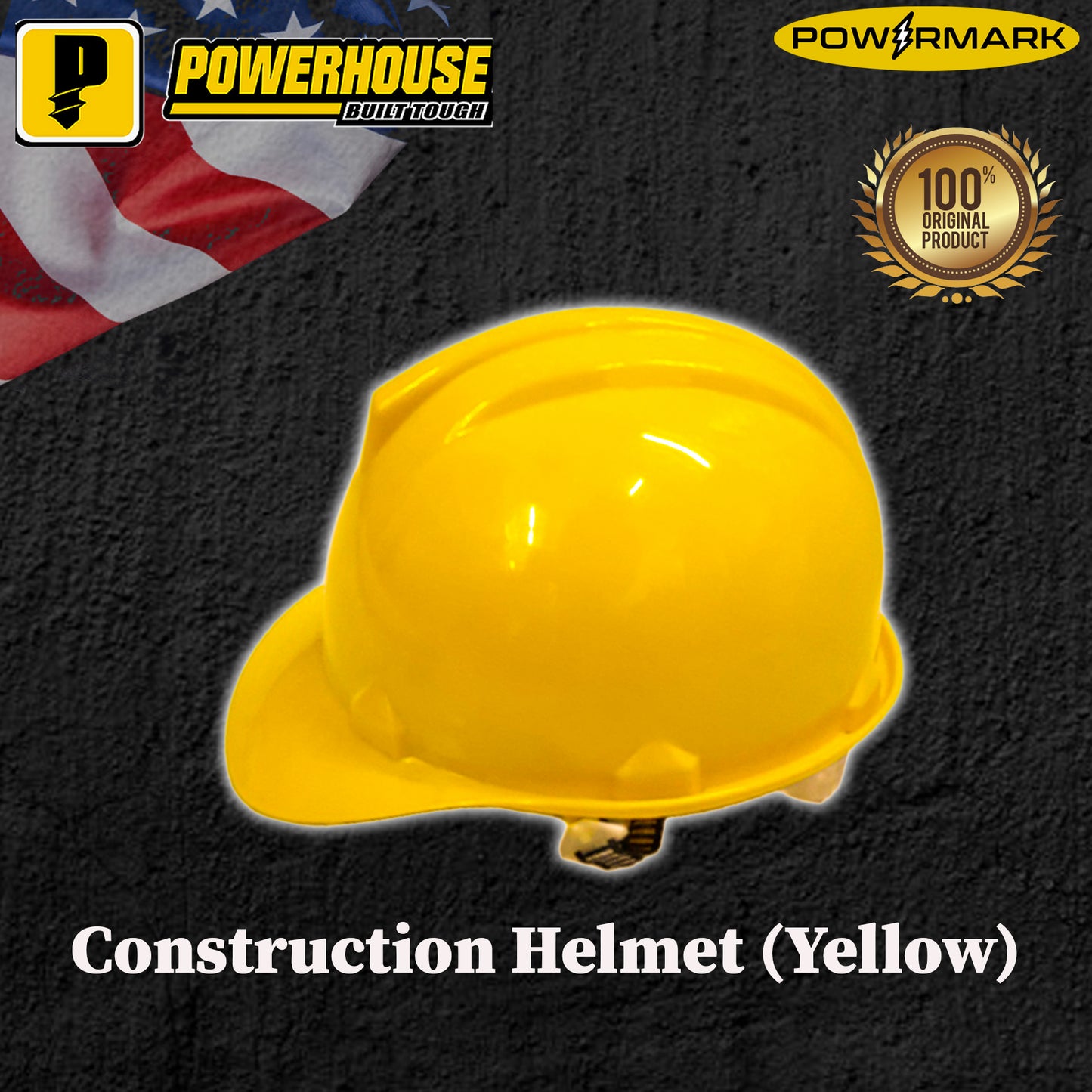 POWERHOUSE Construction Helmet (Yellow)