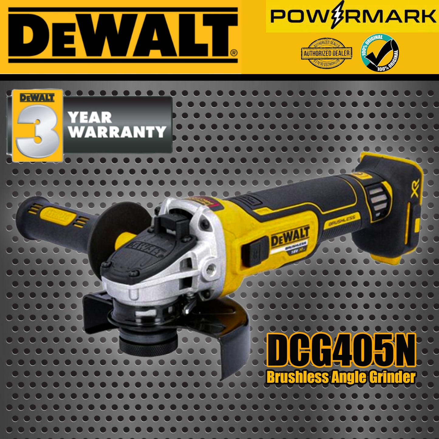 DEWALT DCG405N Brushless Angle Grinder – Powermark