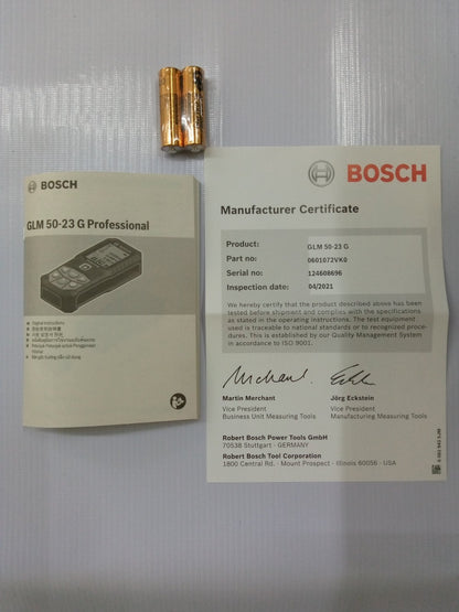 BOSCH GLM 50-23 G Laser Rangefinder / Digital Distance Measure 50 meters