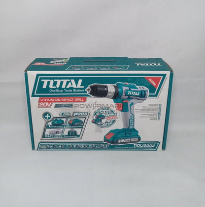 TOTAL TIDLI20025 Cordless Lithium Ion Impact Drill Set 20V