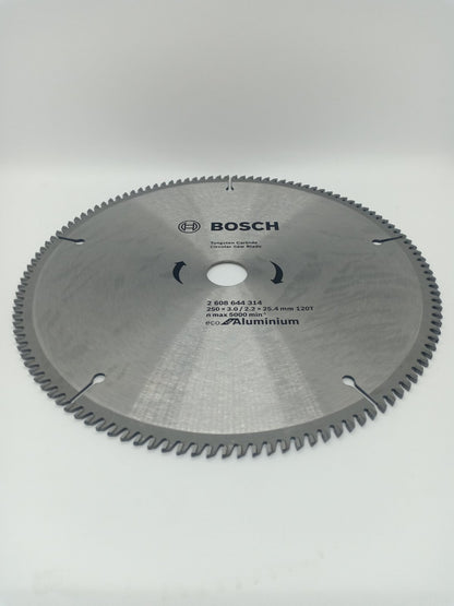 BOSCH 2608644314 Tungsten Carbide Circular Saw Blade for Aluminum 250 x 3.0 / 2.2 x 25.4 mm 120T