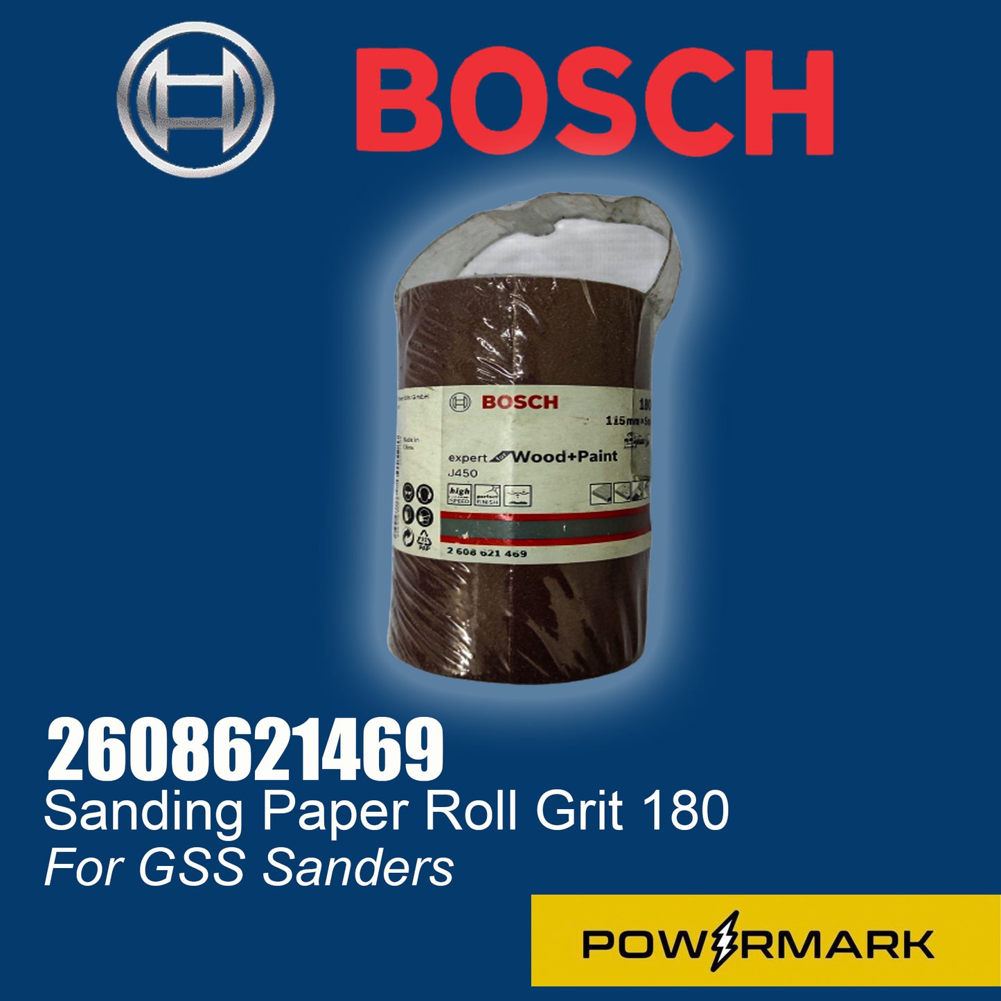 BOSCH 2608621469 Sanding Paper Roll Grit 180 for GSS Sanders