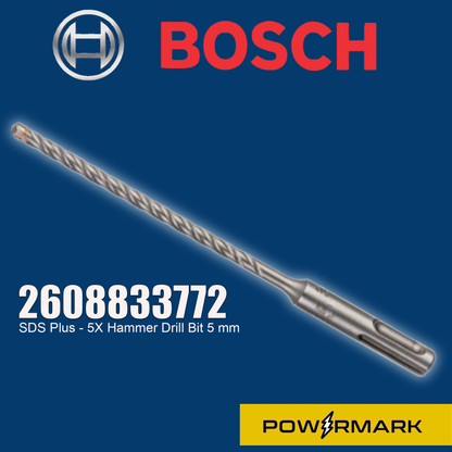 BOSCH 2608833772 SDS Plus - 5X Hammer Drill Bit 5 mm