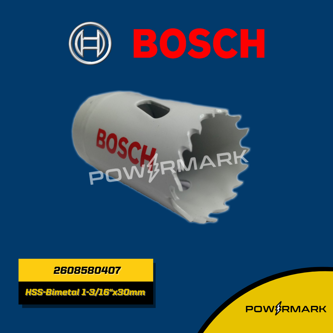 BOSCH 2608580407 HSS-Bimetal Hole Saw 1-3/16" x 30 mm