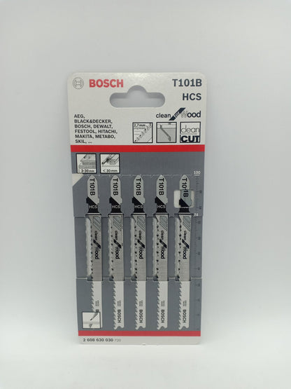 BOSCH 2608630030 T101B HCS Jigsaw Blade Set Clean for Wood