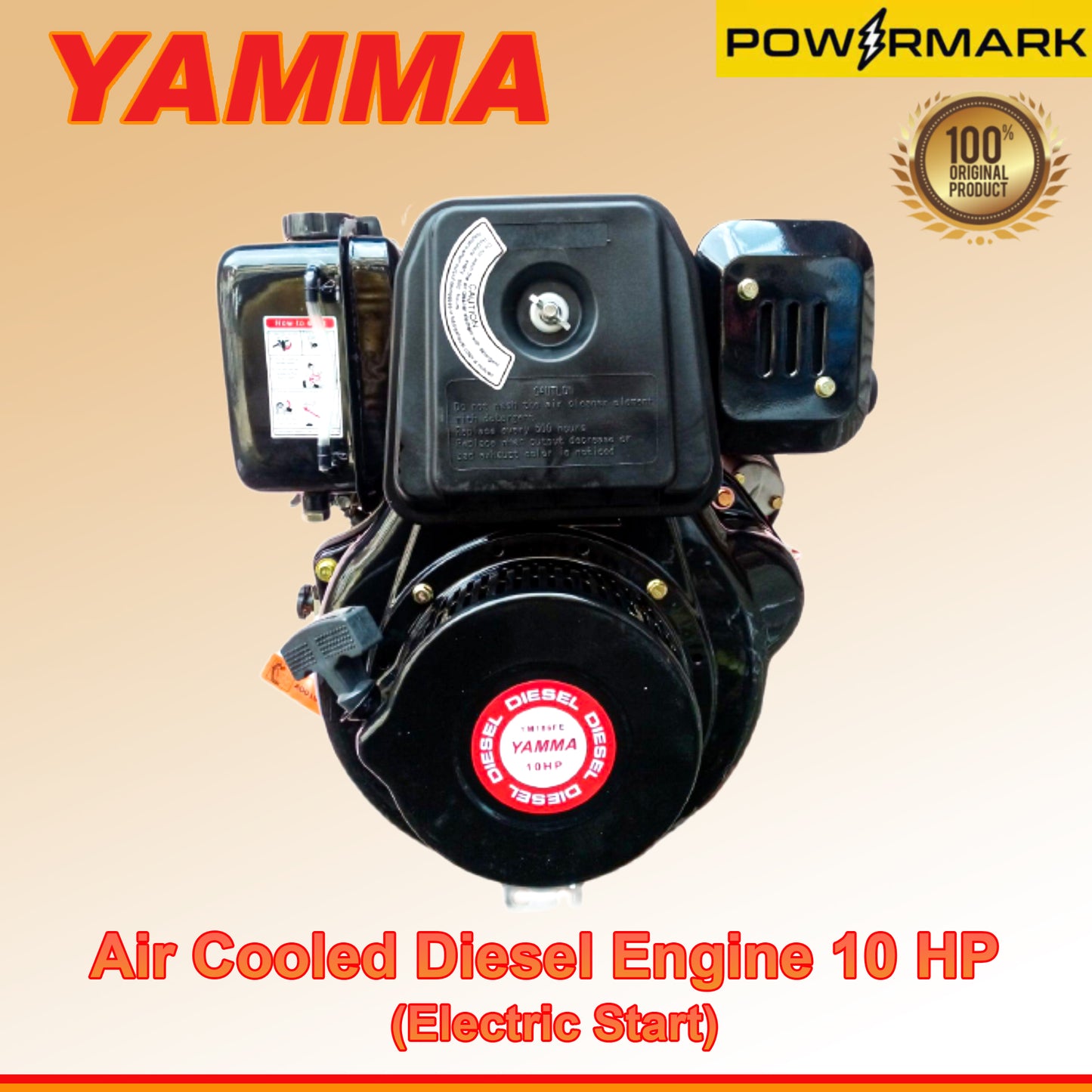 YAMMA Air Cooled Diesel Engine 10 HP (Electric Start)