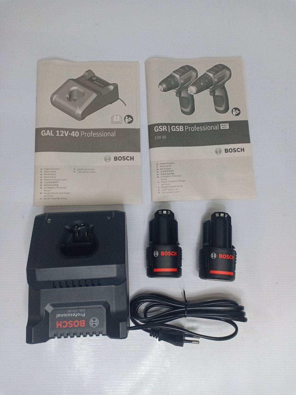 BOSCH GSB 12V-30 Professional Cordless Combi Impact Drill (Set with Batteries and Charger)