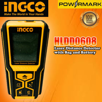 INGCO HLDD0608 Laser Distance Detector with Bag and Battery